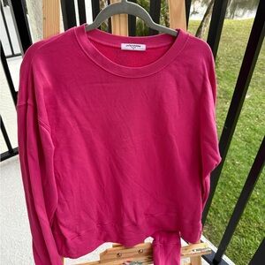 Perfect White Tee Fuchsia Sweatshirt